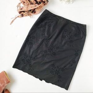 Vintage Talbots Black Eyelit Skirt Y2K inspired